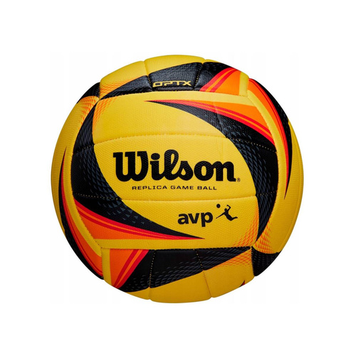 Set Wilson AVP OPTX Beach Volleyball Game Ball Replica WTH01020XB + COLO volleyball arm sleeves black L/XL