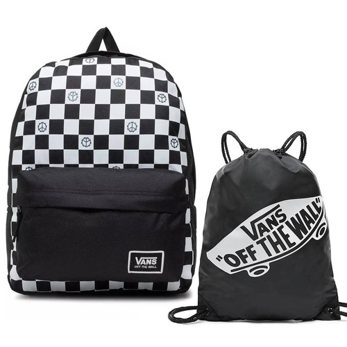 Plecak szkolny młodzieżowy VANS Glitter Check - VN0A48HGXZG + worek WF