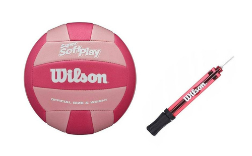 Piłka do siatkówki Wilson Super Soft Play - WV4006002 + Pompka