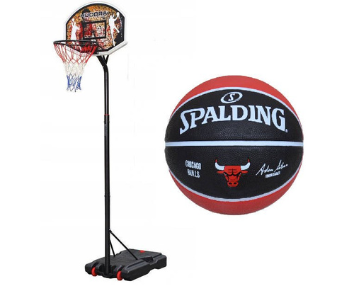 Zestaw do koszykówki Hudora Regulowany Piłka Spalding Chicago Bulls