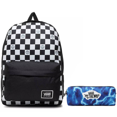 VANS Glitter Check Backpack - VN0A48HGXZG + Pencil Pouch