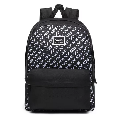 Vans Realm Black-Brand Striper Backpack - VN0A3UI7W07