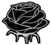 Silver Black Rose Thermal Patch