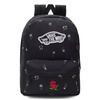 VANS Realm Black Flowers Backpack - VN0A3UI6BR81 Custom rose 