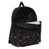 Vans Realm Beauty Floral Black Rucksack Custom Rose - VN0A3UI6ZX3