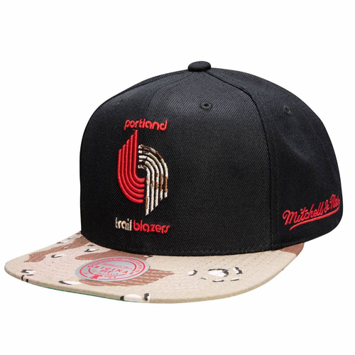 Czapka z daszkiem Mitchell & Ness NBA Choco Camo HWC Portland Trail Blazers