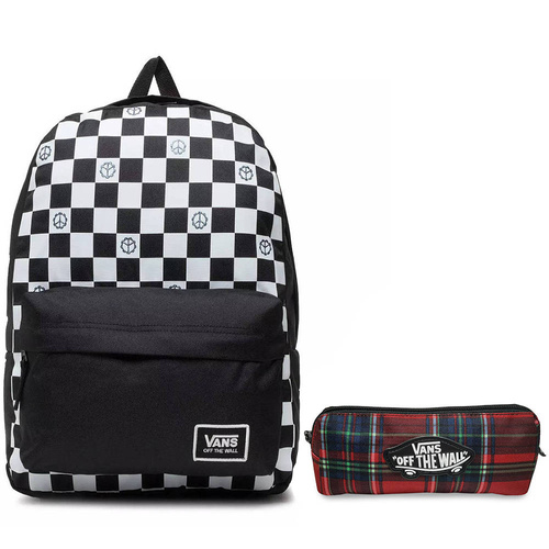 VANS Glitter Check Backpack - VN0A48HGXZG + Pencil Pouch