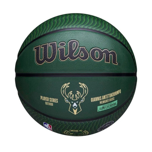 Set to Basketball Portable Stand OneTeam + Wilson NBA Giannis Antetokounmpo Milwaukee Bucks Ball