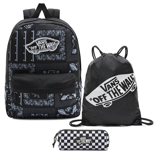 Plecak młodzieżowy Vans Realm Backpack Mix of Patterns + worek + piórnik
