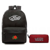 VANS Realm Rucksack | VN0A3UI6BLK + Pencil Pouch