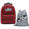 Vans Realm Backpack Red - VN0A3UI6J511 + Benched Bag