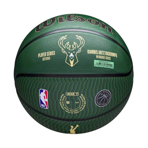 Set to Basketball Portable Stand OneTeam + Wilson NBA Giannis Antetokounmpo Milwaukee Bucks Ball