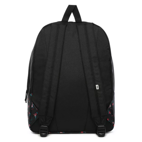 Vans Realm Beauty Floral Black Rucksack Custom Panda - VN0A3UI6ZX3