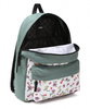 Plecak szkolny VANS Realm Backpack Biało Zielony + Saszetka Piórnik