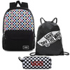 Vans Glitter Check Realm Rucksack - VN0A48HGUX9 + Benched Bag + Pencil Pouch