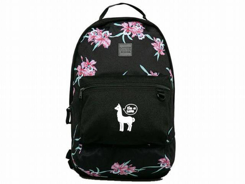 Plecak szkolny młodzieżowy Vans Turbon Backpack kwiaty Custom lama