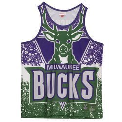 Koszulka męska bez rękawów Mitchell & Ness NBA Milwaukee Bucks Tank Top