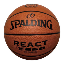 Piłka do koszykówki Kosza Spalding React TF-250 Logo Fiba Skóra 76-967Z