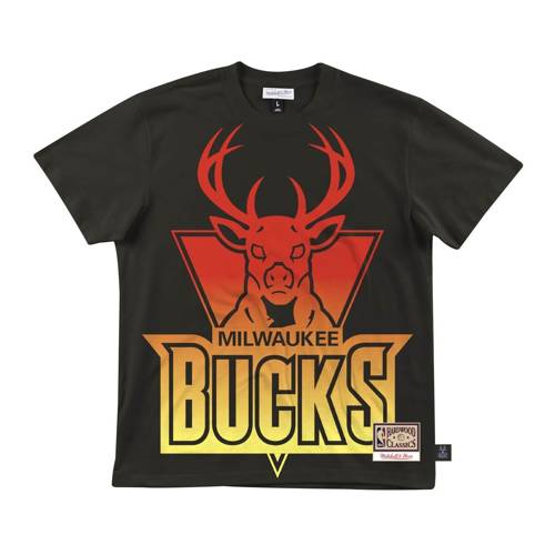 Koszulka Sportowa Mitchell & Ness NBA Milwaukee Bucks T-Shirt Czarna