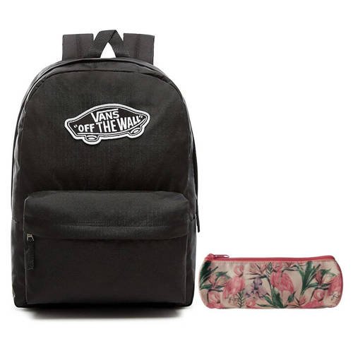 Plecak VANS Realm Backpack szkolny - VN0A3UI6BLK + Piórnik flaming