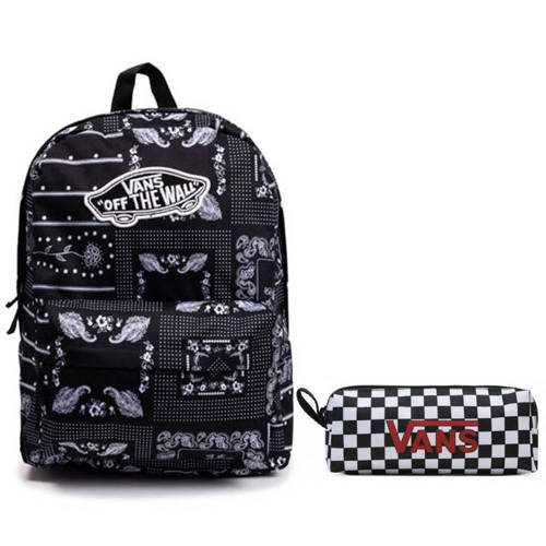 Plecak młodzieżowy Vans Realm Backpack Mix of Patterns + Piórnik Saszetka