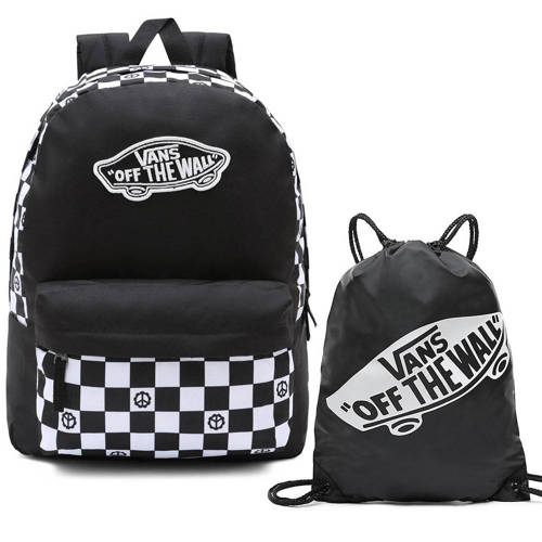 Plecak szkolny VANS Realm Backpack Peace - VN0A3UI6BKA + worek