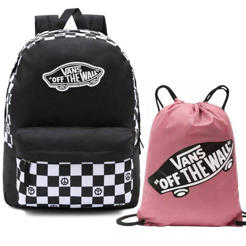 Plecak szkolny VANS Realm Backpack Peace - VN0A3UI6BKA + worek