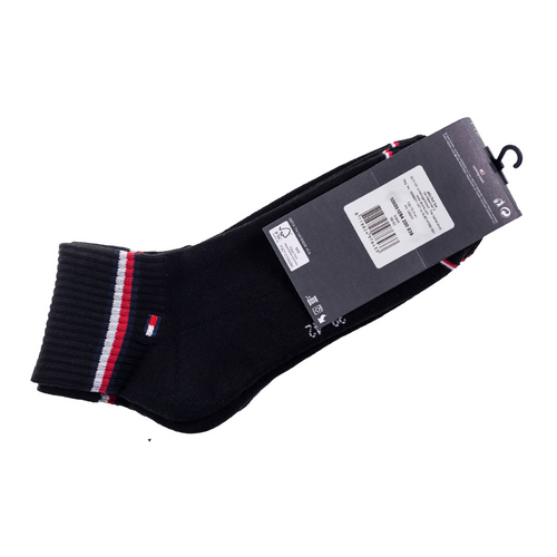 Skarpetki męskie Tommy Hilfiger Men Iconic Quarter 2-pak Czarne - 100001094-200