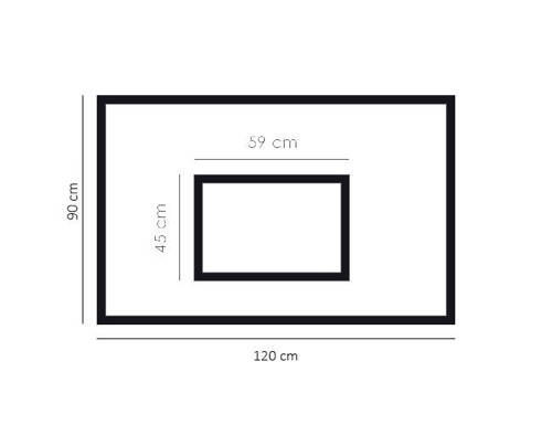 Tablica do koszykówki RomiSport 120 x 90 szkło akrylowe - Kos000058