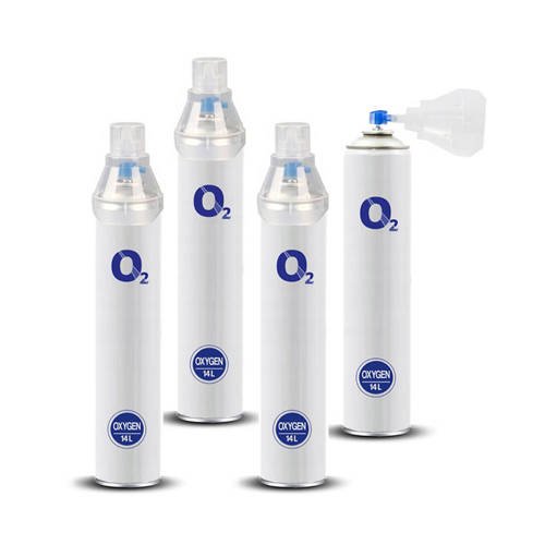 Tlen inhalacyjny w puszce tlenoterapia O2 Oxygen 99% 14 l - 4 szt.