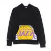 Bluza z kapturem Mitchell & Ness NBA Cropped Logo Los Angeles Lakers czarna