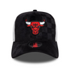 Czapka z daszkiem New Era 9FORTY Chicago Bulls Tonal Check Black A-Frame Trucker - 60595264