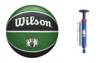 Piłka do koszykówki Wilson NBA Team Boston Celtics outdoor - WTB1300XBBOS + Pompka