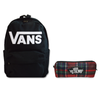 Plecak szkolny Vans New Skool 18 l czarny VN000628BLK1 + Piórnik Vans OTW Pencil Pouch