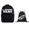 Plecak szkolny Vans New Skool 18 l czarny VN000628BLK1 + Worek Benched Bag