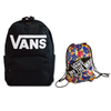 Plecak szkolny Vans New Skool 18 l czarny VN000628BLK1 + Worek Benched Bag