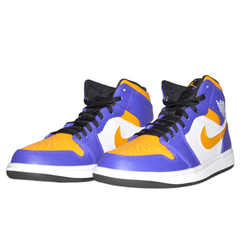 Air Jordan 1 MID Men's Shoes Los Angeles Lakers - DQ8426-517