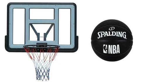 Basketball set Spartan Wall Mounted Backboard + Spalding Basketball