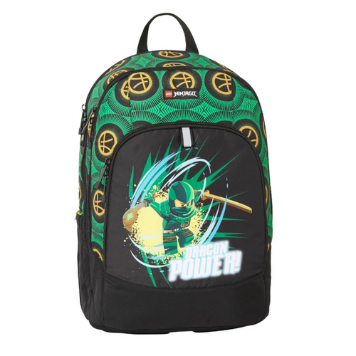 Children's school backpack universal for kindergarten green black 18 L Lego Ninjago Dragon Power - 20222-2401