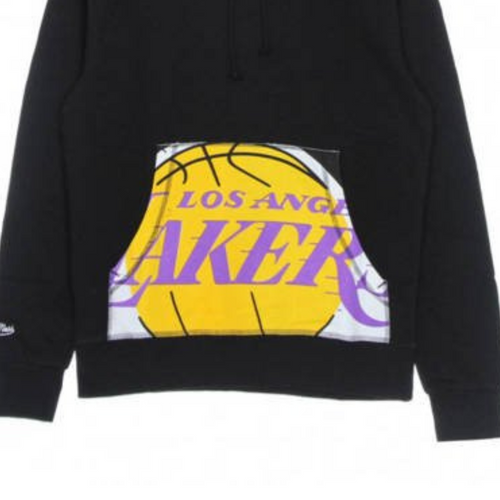 Mitchell & Ness NBA Cropped Logo Los Angeles Lakers Hoody - BMPHINTL909-LALBLCK