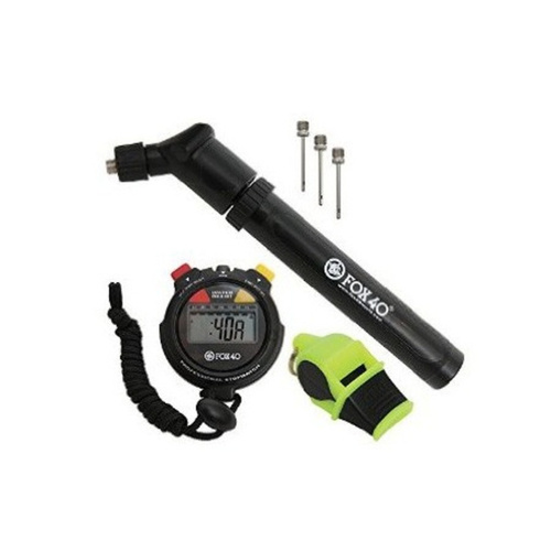 Set for Coach and Referee FOX 40 GEAR Whistle Ball Pump and Electronic Stopwatch Timer - 6906-0600