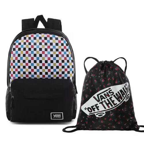 Vans Glitter Check Realm Batoh - VN0A48HGUX9 + Benched Bag