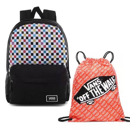 Vans Glitter Check Realm Batoh - VN0A48HGUX9 + Benched Bag