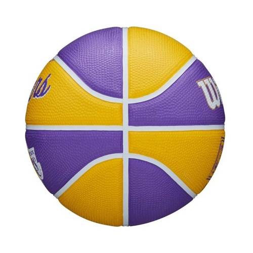 Wilson NBA Retro Los Angeles Lakers Mini Outdoor Basketball - WTB3200XBLAL