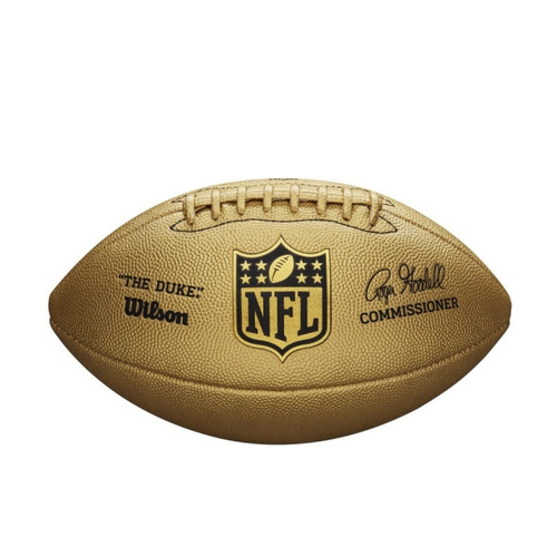 Wilson NFL The Duke Metallic Edition Gold American Football Ball - WTF1826