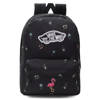 VANS Realm Black Flowers Backpack - VN0A3UI6BR81 Custom flamingo