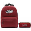 Vans Realm Backpack Red Batoh - VN0A3UI6J511  + Pencil Pouch