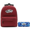 Vans Realm Backpack Red Batoh - VN0A3UI6J511  + Pencil Pouch